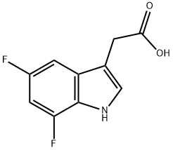 2-(5,7-Difluoro-1H-indol-3-yl)acetic acid Struktur