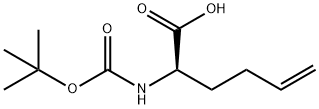 (2R)-2-[(TERT-BUTOXYCARBONYL)AMINO]-5-HEXENOIC ACID,219819-76-8,结构式