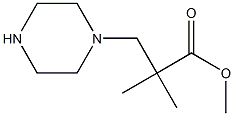 methyl 2-methyl-2-((piperazin-1-yl)methyl)propanoate Structure