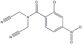 2-chloro-N,N-bis(cyanomethyl)-4-nitrobenzamide Struktur
