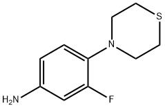 3-氟-4-硫代吗啉代苯胺, 237432-11-0, 结构式