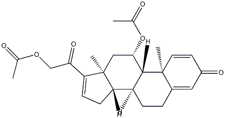 2-((8S,9S,10R,11S,13S,14S)-11-acetoxy-10,13-dimethyl-3-oxo-6,7,8,9,10,11,12,13,14,15-decahydro-3H-cyclopenta[a]phenanthren-17-yl)-2-oxoethyl acetate Struktur