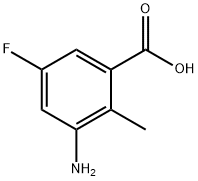 3-Amino-5-fluoro-2-methylbenzoic acid 化学構造式