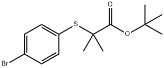 2-((4-溴苯基)硫代)-2-甲基丙酸叔丁酯,247923-30-4,结构式