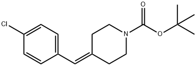 4-(4-氯亚苄基)哌啶-1-羧酸叔丁酯,251107-35-4,结构式
