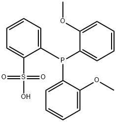 2-[Di(2-methoxyphenyl)phosphino]benzenesulfonic acid Struktur