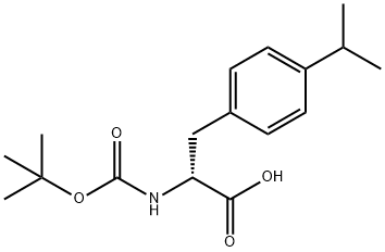 (2R)-2-[(TERT-BUTOXY)CARBONYLAMINO]-3-[4-(METHYLETHYL)PHENYL]PROPANOIC ACID Struktur