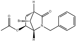 (1R,4R,6S,7R)-6-acetoxy-7-bromo-2-benzyl-2-azabicyclo[2.2.1]heptan-3-one Struktur