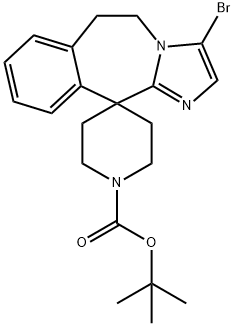 Tert-Butyl 3-Bromo-5,6-Dihydrospiro[Benzo[D]Imidazo[1,2-A]Azepine-11,4'-Piperidine]-1'-Carboxylate Struktur