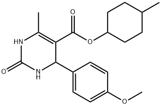 4-methylcyclohexyl 4-(4-methoxyphenyl)-6-methyl-2-oxo-1,2,3,4-tetrahydropyrimidine-5-carboxylate Structure