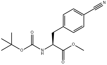 (S)-methyl 2-((tert-butoxycarbonyl)amino)-3-(4-cyanophenyl)propanoate(WXG01600) Struktur