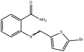 2-{[(5-bromo-2-thienyl)methylene]amino}benzamide Structure