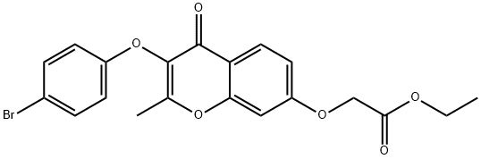 ethyl {[3-(4-bromophenoxy)-2-methyl-4-oxo-4H-chromen-7-yl]oxy}acetate Structure