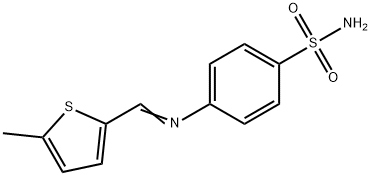 4-{[(5-methyl-2-thienyl)methylene]amino}benzenesulfonamide 结构式