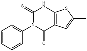 6-methyl-3-phenyl-2-sulfanylthieno[2,3-d]pyrimidin-4(3H)-one,309937-01-7,结构式