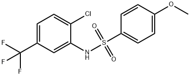 N-(2-Chloro-5-(Trifluoromethyl)Phenyl)-4-Methoxybenzenesulfonamide 结构式