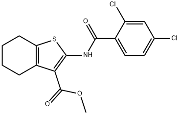 methyl 2-(2,4-dichlorobenzamido)-4,5,6,7-tetrahydrobenzo[b]thiophene-3-carboxylate Structure
