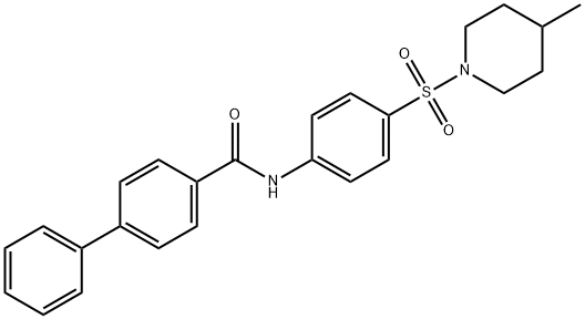 N-{4-[(4-methyl-1-piperidinyl)sulfonyl]phenyl}-4-biphenylcarboxamide Structure