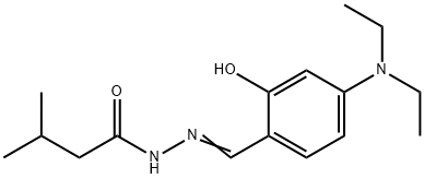 (E)-N'-(4-(diethylamino)-2-hydroxybenzylidene)-3-methylbutanehydrazide Struktur