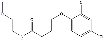 4-(2,4-dichlorophenoxy)-N-(2-methoxyethyl)butanamide 结构式