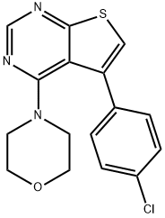 5-(4-chlorophenyl)-4-(morpholin-4-yl)thieno[2,3-d]pyrimidine Struktur