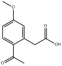 (2-Acetyl-5-methoxyphenyl)acetic acid Struktur