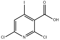 2,6-二氯-4-碘吡啶-3-羧酸, 343781-55-5, 结构式