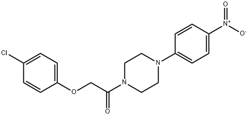 2-(4-chlorophenoxy)-1-[4-(4-nitrophenyl)piperazin-1-yl]ethanone 化学構造式