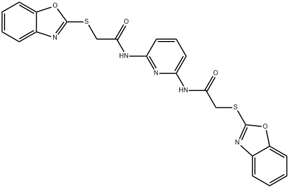 348140-06-7 N,N'-pyridine-2,6-diylbis[2-(1,3-benzoxazol-2-ylsulfanyl)acetamide]