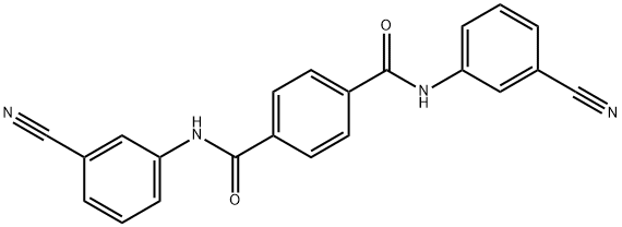 N,N'-bis(3-cyanophenyl)benzene-1,4-dicarboxamide Structure