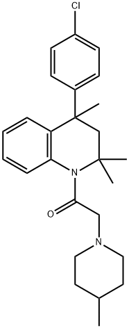 1-[4-(4-chlorophenyl)-2,2,4-trimethyl-3,4-dihydroquinolin-1(2H)-yl]-2-(4-methylpiperidin-1-yl)ethanone|