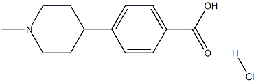 4-(1-methyl-4-piperidinyl)Benzoic acid hydrochloride 化学構造式
