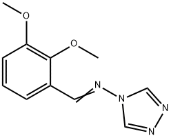 N-[(E)-(2,3-dimethoxyphenyl)methylidene]-4H-1,2,4-triazol-4-amine Struktur