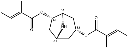 3,6-Ditigloyloxynortropane Struktur