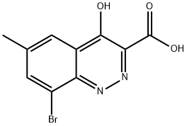 8-Bromo-6-methyl-4-oxo-1,4-dihydrocinnoline-3-carboxylic acid Structure