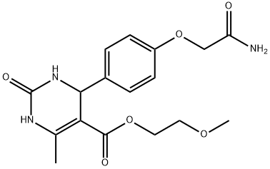 2-methoxyethyl 4-[4-(2-amino-2-oxoethoxy)phenyl]-6-methyl-2-oxo-1,2,3,4-tetrahydropyrimidine-5-carboxylate 结构式