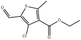 Ethyl 4-chloro-5-formyl-2-methylthiophene-3-carboxylate 化学構造式