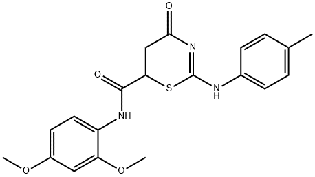 N-(2,4-dimethoxyphenyl)-2-[(4-methylphenyl)amino]-4-oxo-5,6-dihydro-4H-1,3-thiazine-6-carboxamide|