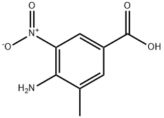 4-amino-3-methyl-5-nitrobenzoic acid 化学構造式