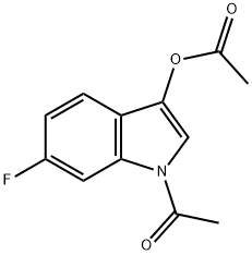 1-Acetyl-6-fluoro-1H-indol-3-yl acetate 化学構造式