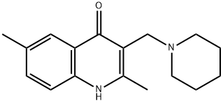 2,6-Dimethyl-3-piperidin-1-ylmethyl-1H-quinolin-4-one Struktur