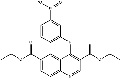 diethyl 4-{3-nitroanilino}-3,6-quinolinedicarboxylate 化学構造式