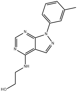 2-{[1-(3-methylphenyl)-1H-pyrazolo[3,4-d]pyrimidin-4-yl]amino}ethanol Structure