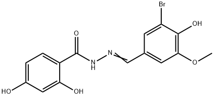 (E)-N'-(3-bromo-4-hydroxy-5-methoxybenzylidene)-2,4-dihydroxybenzohydrazide Structure