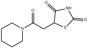 5-[2-oxo-2-(1-piperidinyl)ethyl]-1,3-thiazolidine-2,4-dione|