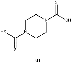 1,4-Piperazinedicarbodithioic acid, dipotassium salt
 Struktur