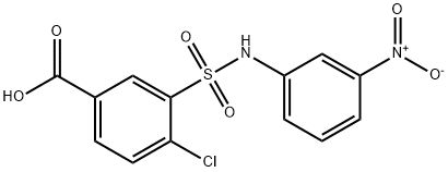 4-Chloro-3-[[(3-nitrophenyl)amino]sulfonyl]-benzoic acid, 412940-35-3, 结构式
