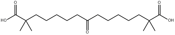 2,2,14,14-tetramethyl-8-oxopentadecanedioic acid Struktur
