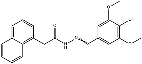 (E)-N'-(4-hydroxy-3,5-dimethoxybenzylidene)-2-(naphthalen-1-yl)acetohydrazide 结构式