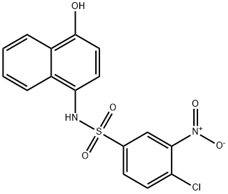 4-Chloro-N-(4-hydroxy-1-naphthalenyl)-3-nitro-benzenesulfonamide, 420092-79-1, 结构式